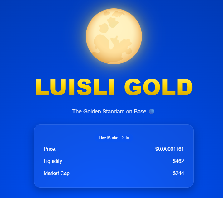 Luisli Gold Dashboard Vorschau