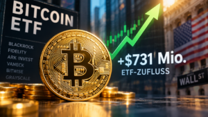 Bitcoin-ETFs: 731 Millionen Dollar an einem Tag